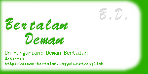 bertalan deman business card